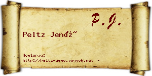Peltz Jenő névjegykártya
